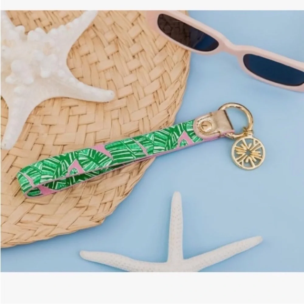 Lilly Pulitzer Durable Leatherette Strap Key Chain Let's go Bananas NWT